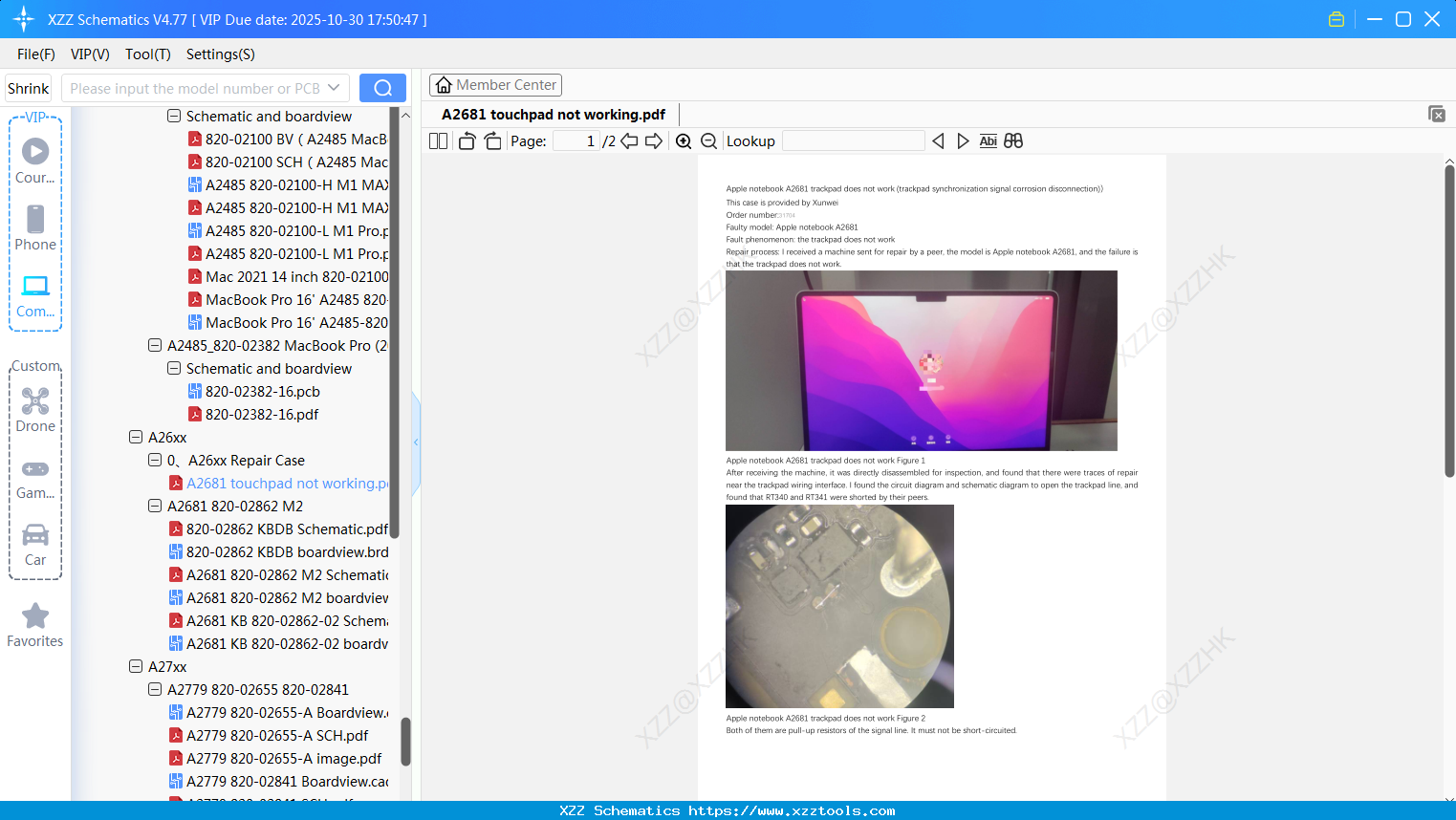 Laptop Apple A2681 Touchpad Not Working